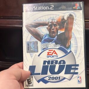 Sony PlayStation 2 NBA Live 2001 - Blue and White